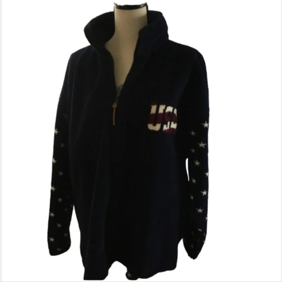 𝅺USA Thick Fleece Jacket EUC 🇱🇷 ❤️ - Picture 1 of 7